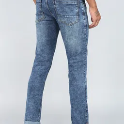 peter england Men Slim Mid Rise Blue Jeans image 4