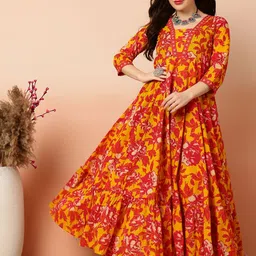 sa rasa Viscose Rayon Stitched Anarkali Gown image 1