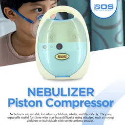 Bos Medicare Surgical Piston Compressor Nebulizer with Complete Nebulizer Kit & Child and Adult Masks Nebulizer image 3