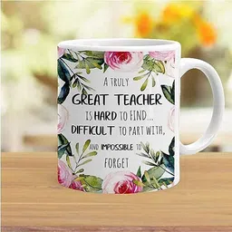 aastha imagine A Truly Great Teacher is Hard to Find & Impossible to Forget Printed Ceramic Ceramic Coffee Mug image 2