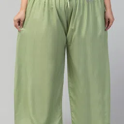 miss desire Women Relaxed Light Green Viscose Rayon Trousers-picture-22