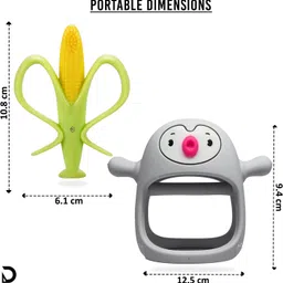 dakos Baby Teething Mitten, Baby Soother, Baby Chewing Toys, Baby Penguin Shaped Teether image 4