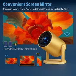 Maizic Smarthome Gold 2X Smart Projector, 13.0 Android Projector, 1080p & 4k Support (200 lm / Wireless / Remote Controller) Portable Projector image 4