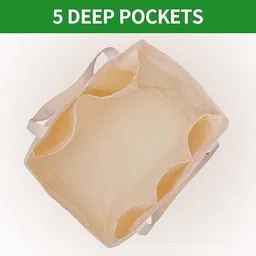 blackboxes Heavy Duty Foldable Grocery Bag with 5 Pockets | Eco-Friendly Tote, Large Grocery Bag image 2