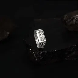 giva Sterling Silver Zircon Rhodium Plated Ring image 5
