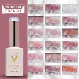 vinimay Premium French Base UV Gel Nail Polish - Soak-Off UV/LED Lamp Cure Base Gel F006 French Base F006 image 2