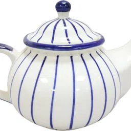 saras aajeevika Ceramic Round design Khurja Pottery Tea Pot image 2