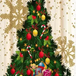 saanch desire 213 cm (7 ft) Door Polyester Curtain (Pack Of 2) image 2