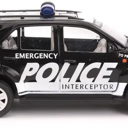 ar kids toys Fortune Interceptor Police Toy Car, Pull Back Action, With Soft Edges. Pack Of 1 image 3