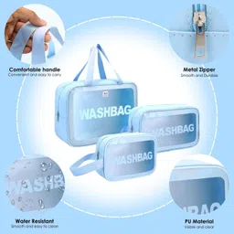 parisal Women Blue Cosmetic Bag-picture-15