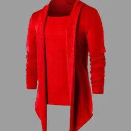 ava fashion Men Full Sleeve Red Shrug-picture-27