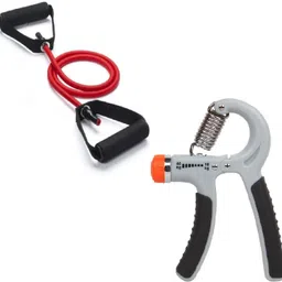 Pack 2|Hand Gripper and Single Toning Tube|Body Stretching and Fitness Equipment Fitness Accessory Kit Kit-image-23