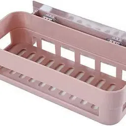 vrdh Self Adhesive Wall Hanging BATHROOM floating Shelf (pack of 2) 1.7 Plastic Wall Shelf image 3