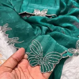 mytney Embellished Bollywood Chiffon, Satin Saree-picture-24