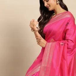 Royal Rajgharana Saree Ethnic Motifs Zari Pure Silk Banarasi Saree-picture-19
