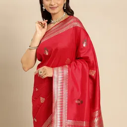Royal Rajgharana Saree Ethnic Motifs Zari Pure Silk Banarasi Saree-picture-34
