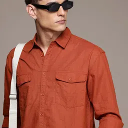 The Roadster Lifestyle Co. Solid Relaxed Fit Pure Cotton Casual Shirt-picture-14