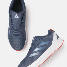 ADIDAS Men Woven Design Round-Toe DURAMO SL Running Shoes with Striped Detail-image-20