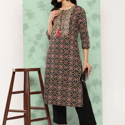 Varanga Women Ethnic Motifs Printed Gotta Patti Indie Prints Kurta-picture-38