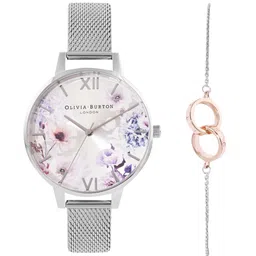 Olivia Burton Women Sunlight Floral Analogue Watch With Bracelet OBGSET145-picture-1