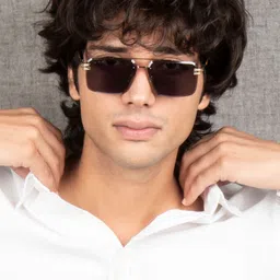 Ted Smith Unisex Grey Lens & Gold-Toned Aviator Sunglasses with UV Protected Lens-picture-42