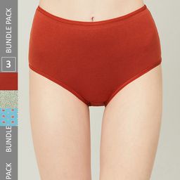 Ginger by Lifestyle Women Pack Of 3 Printed Cotton Basic Briefs-picture-23