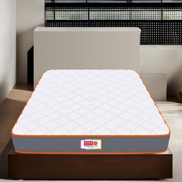 USHA SHRIRAM Grey & White Quilted Cotton Orthopedic Double Size Mattress-picture-37