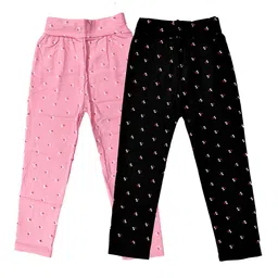 BAESD Girls Pack Of 2 Printed Stretchable Ankle-Length Leggings-picture-27