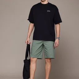 The Roadster Lifestyle Co. Men Pure Cotton Regular Fit Mid-Rise Shorts-picture-31