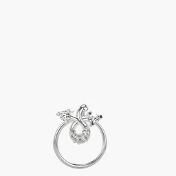 VALANOVA Women Sterling Silver Diamond Nosepin-image-4