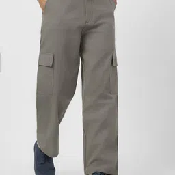 Urbano Fashion Men Loose Baggy Fit Solid Cargo Chino Pant with 6 Pockets Non-Stretchable-image-39