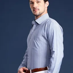Hancock Slim Fit Opaque Striped Formal Shirt-picture-24