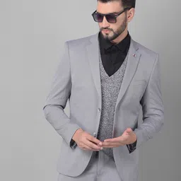 Crimsoune Club Single-Breasted Slim-Fit Two-Piece Formal Suit-image-10