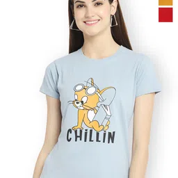 Fabflee Women Multicoloured 3 Printed Extended Sleeves T-shirt-image-67