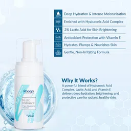 Raaga PROFESSIONAL Hydro Brilliance Face Cleansing Mousse With 2% Lactic Acid - 100 ml image 4
