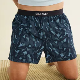 DAMENSCH Men Pack of 3 Printed Ultra-Light Cotton Regular Fit Inner Boxer image 4