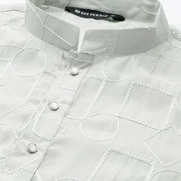 See Designs Embroidered Straight Kurta with Pyjamas image 3