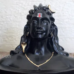 Navyaksh Black & White Polyresin Religious Idol  Small Showpiece image 2
