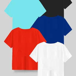 KUCHIPOO Boys Multicoloured 5 Printed Extended Sleeves T-shirt image 2