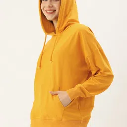 Harvard Solid Drop Shoulder Sleeves Pullover Hooded Sweatshirt image 2