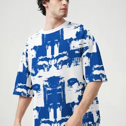 TRIPR Men Pack Of 2 Tie and Dye Drop-Shoulder Sleeves Oversized T-shirt image 3