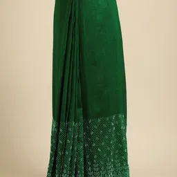 HERE&NOW Beads and Stones Silk Blend Ready to Wear Maheshwari Saree image 3