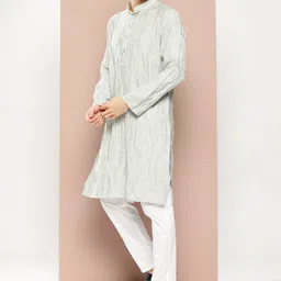 See Designs Embroidered Straight Kurta with Pyjamas image 2