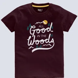 BAESD Boys Pack of 3 Typography Printed T-shirts image 5