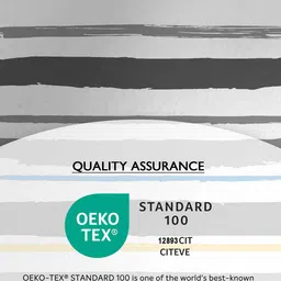 Layers Zen Grey & White Striped 225 TC King Bedsheet with 2 Pillow Covers image 4