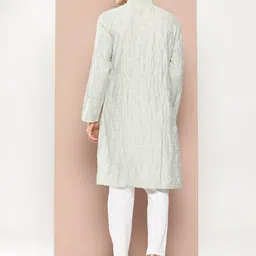 See Designs Embroidered Straight Kurta with Pyjamas image 5