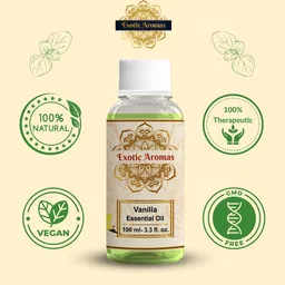 EXOTIC AROMAS Vanilla Essential Oil For Healthy Hair Face Diffuser 100 ml image 3