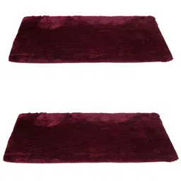 Black gold Maroon 2 Pieces Self-Designed Microfiber Anti-Skid Doormat-picture-21