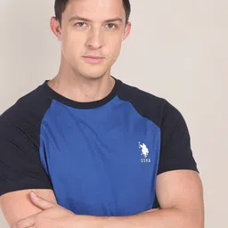 U.S. Polo Assn. Men Colourblock Pure Cotton T-Shirt-picture-22