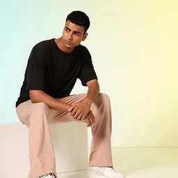 HRX by Hrithik Roshan Men Printed Drop-Shoulder Sleeves Oversized Pure Cotton T-shirt image 4